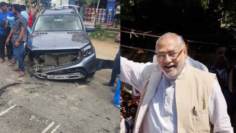 pm-modis-brother-prahlad-modis-car-met-with-an-accident-he-was-going-to-mysore-with-his-family