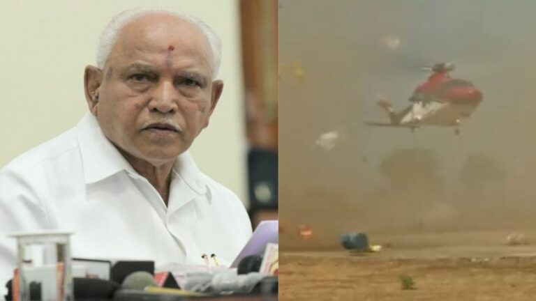 Yeddyurappa's chopper survives crash in Karnataka, pilot's timing averts accident